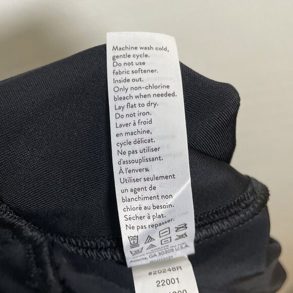 SPANX Moto Leggings Women's Medium Black Faux Leather Quilted Pull On Stretchy - Picture 9 of 9